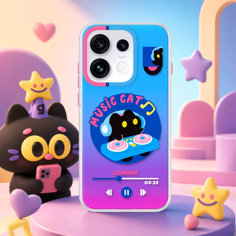 OPPO 原廠 Reno16 唱片貓磁吸保護殼